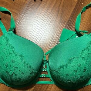 Cacique Vibrant Green Lace Bra